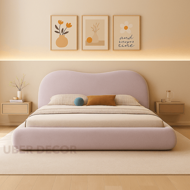 Drowse Curve Minimal Bed – Wabi-Sabi Modern Bedroom Essential