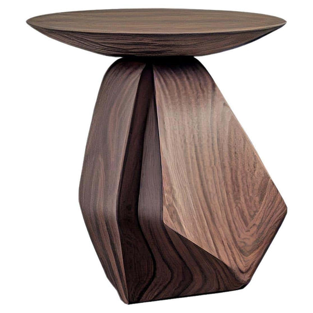 Drin Coffee Table, Modern Sculptural Wooden Geometric Center Table for Living Room