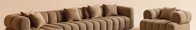 Miami Modular 7-Seater Sectional Sofa Japandi Contemporary Bubble Sofa for Living Room & Lounge