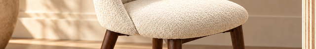 Renzo Off White Boucle Dining Chair Modern Upholstered Ready to Ship Chair for Dining Room - product image 1