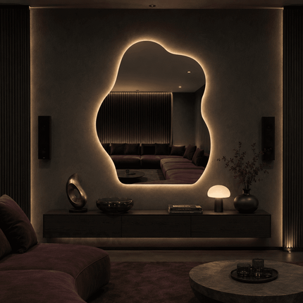 Zira Decorative Frameless LED Mirror for Dressing Area with Front or Back Lit Illumination