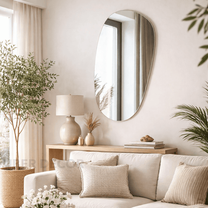 Niva Frameless HD Mirror – Asymmetrical Wall Mirror with Custom Sizes Available