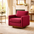 Wine Red Fuzzy Boucle