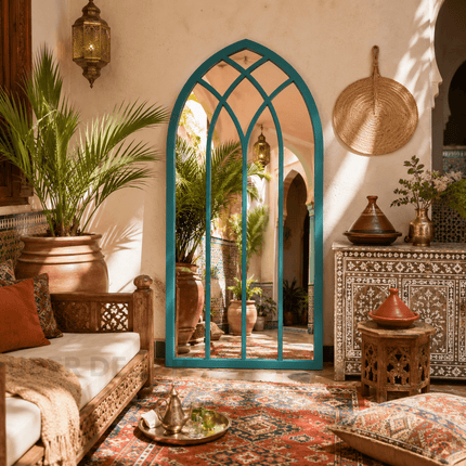 Minara Gothic Arch Window Floor Mirror – Moroccan Statement Mirror
