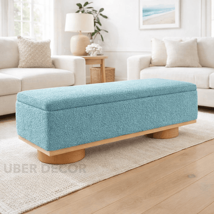 Madurai Charm Contemporary Solid Wood Storage Bench Modern Minimal Customisable Seating for Bedroom Living Entryway and Lounge