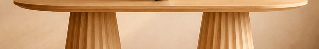 Cora Linea Oval Dining Table Modern European Design Dual Pedestal Base Ideal for Dining Room