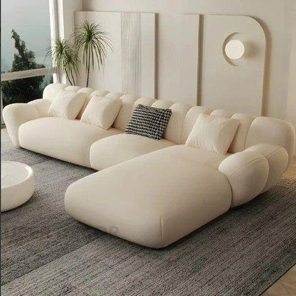 Arusha 4 Seater Japandi Modern Luxury Curved Sofa with Chaise Bubble Cloud Sectional Sofa Couch for Living Room & Lounge Area