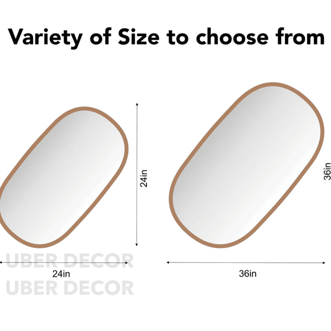 Timeless Ellipse Frameless HD Mirror – Modern Oval Wall Mirror for Living Room, Entryway & Bedroom
