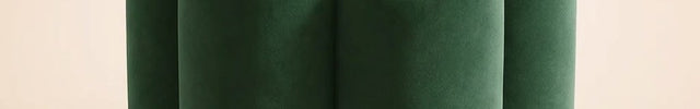 Flora Green Suede Velvet Ottoman Stool – Ready to Ship Flower Shaped Pouf for Living Room