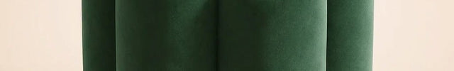Flora Green Suede Velvet Ottoman Stool – Ready to Ship Flower Shaped Pouf for Living Room