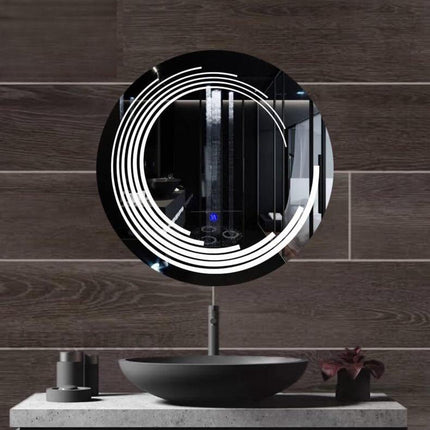 Pluma led mirror front-lit or backlit touch button frameless bathroom and vanity mirror
