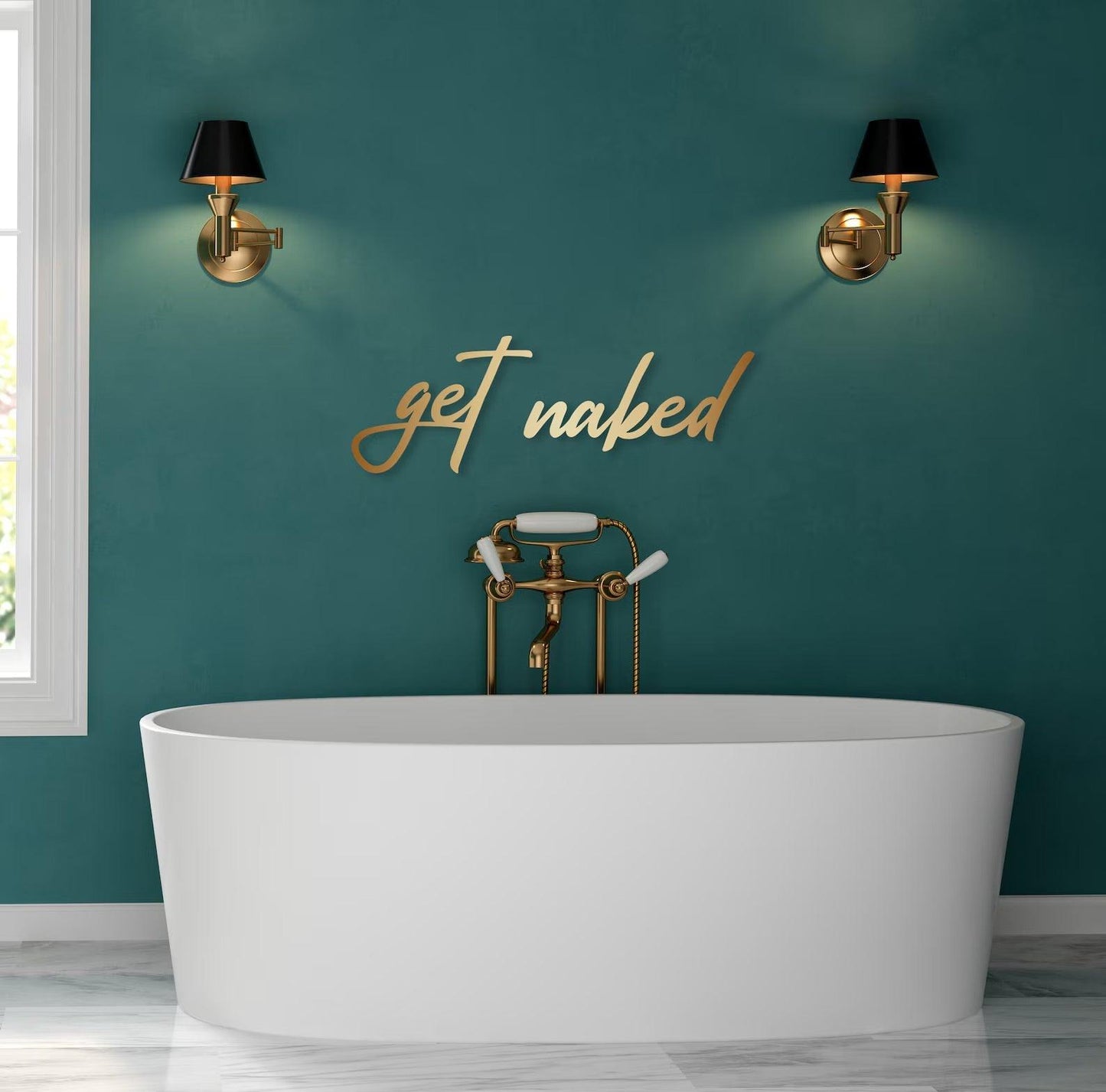 Get Naked- Bathroom & Bedroom Wall Sign - Uber Decor