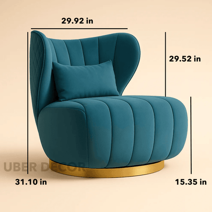 Celeste Comfort Accent Chair – Modern Armchair with High-Grade Aluminum Base for Living Room & Lounge Spaces