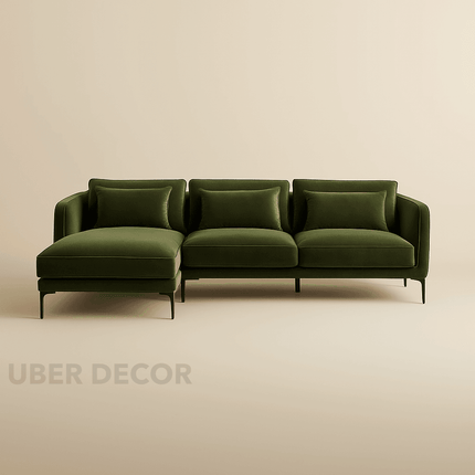 Amelise Sectional Sofa- L-Shaped Lounger Sofa with Left or Right Aligned Chaise- Contemporary Sofa for Office, Living room