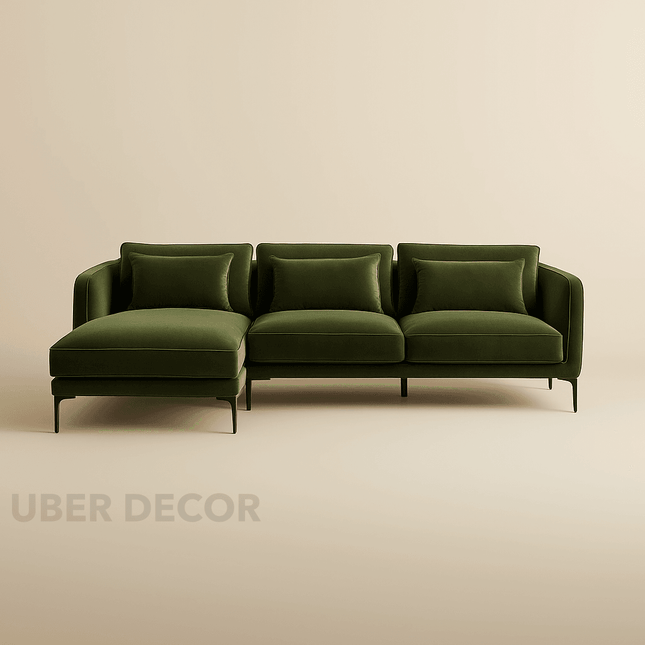 Amelise Sectional Sofa- L-Shaped Lounger Sofa with Left or Right Aligned Chaise- Contemporary Sofa for Office, Living room