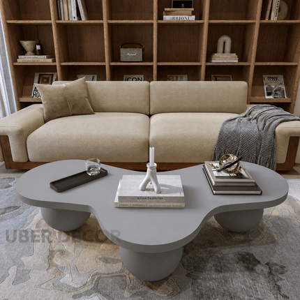 Aras River Flow Mid Century Modern Japandi Center Table with Organic Sculptural Legs for Living Room