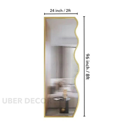 VIREL Stainless Steel Curved Glass Room Divider Floor To Ceiling Decorative Partition For Living Room Bedroom Lounge And Modern Interior Spaces