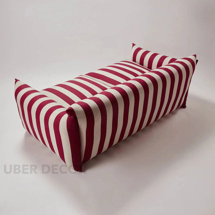 Helsinki Vintage Striped Sofa Modern Retro Accent Couch for Living Room or Lounge