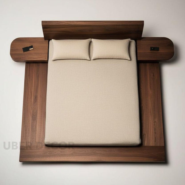 Stillwood Float Bed – Minimalist Solid Wood Platform Bed