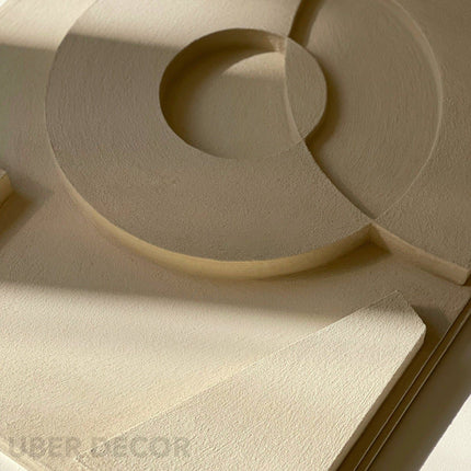 Abstract Arch Wooden Wall Art - Contemporary Abstract Texture 3D Wall Art - Wood Wall Sculpture Minimal Wall Decor - Uber Decor