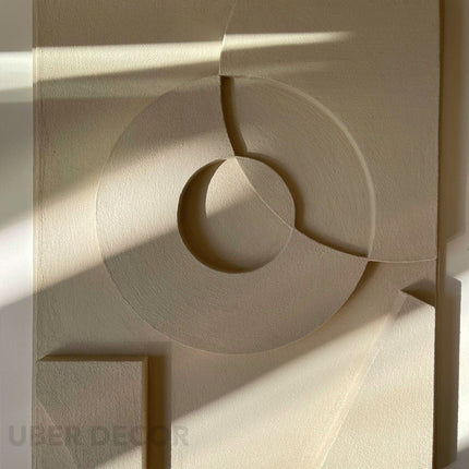 Abstract Arch Wooden Wall Art - Contemporary Abstract Texture 3D Wall Art - Wood Wall Sculpture Minimal Wall Decor - Uber Decor