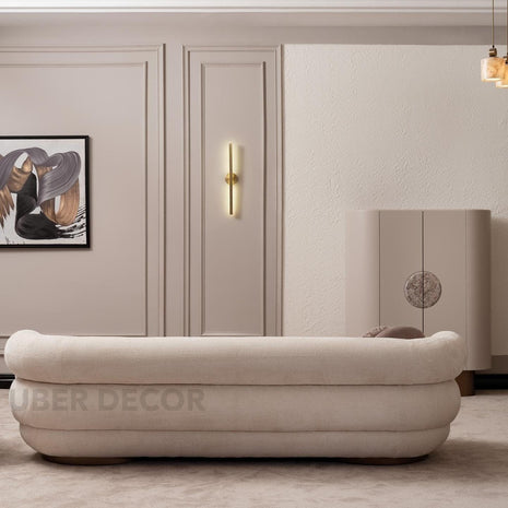 SereneCurve Luxury Boucle Couch - Contemporary 3-Seater Sofa with Modern Design - Uber Decor