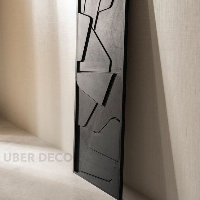 Rustic Fold Wooden Wall Art - Contemporary Abstract Texture 3D Wall Art - Wood Wall Sculpture Minimal Wall Decor - Uber Decor