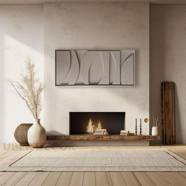 Sandy Dune Wooden Wall Art - Contemporary Abstract Texture 3D Wall Art Painting - Wood Wall Sculpture Minimal Wall Decor - Uber Decor