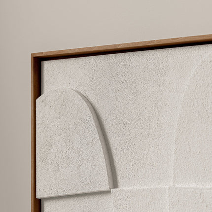 Abstract Arc Japandi Wooden Wall Art - Contemporary Abstract Texture 3D Wall Art - Wood Wall Sculpture Minimal Wall Decor - Uber Decor