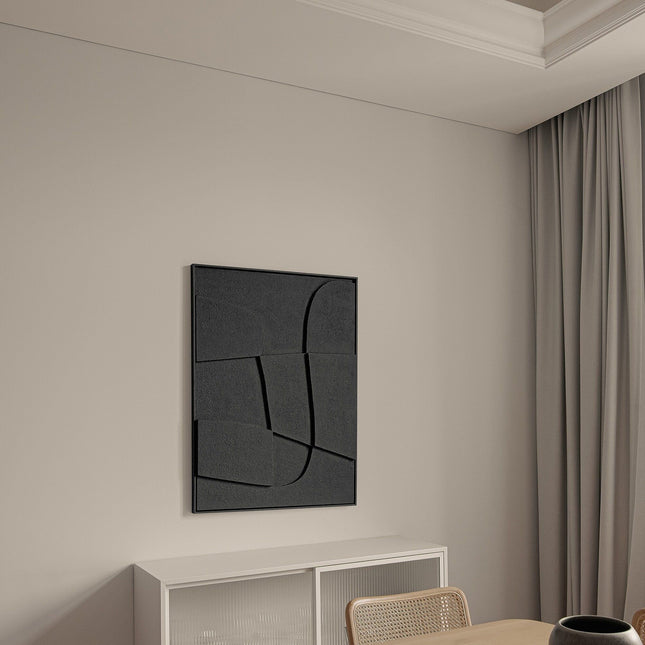 Abstract Arc Japandi Wooden Wall Art - Contemporary Abstract Texture 3D Wall Art - Wood Wall Sculpture Minimal Wall Decor - Uber Decor