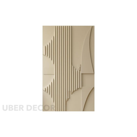 Geometric Ridge Wooden Wall Art - Wall Hanging - Wood Wall Sculpture - Minimalist Abstract Wall Decor - Dimensional Wall Art - Uber Decor