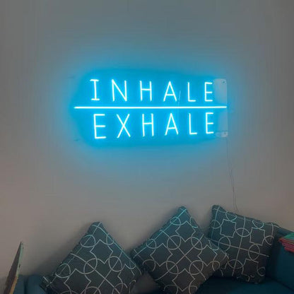 Inhale Exhale Neon Sign - Uber Decor