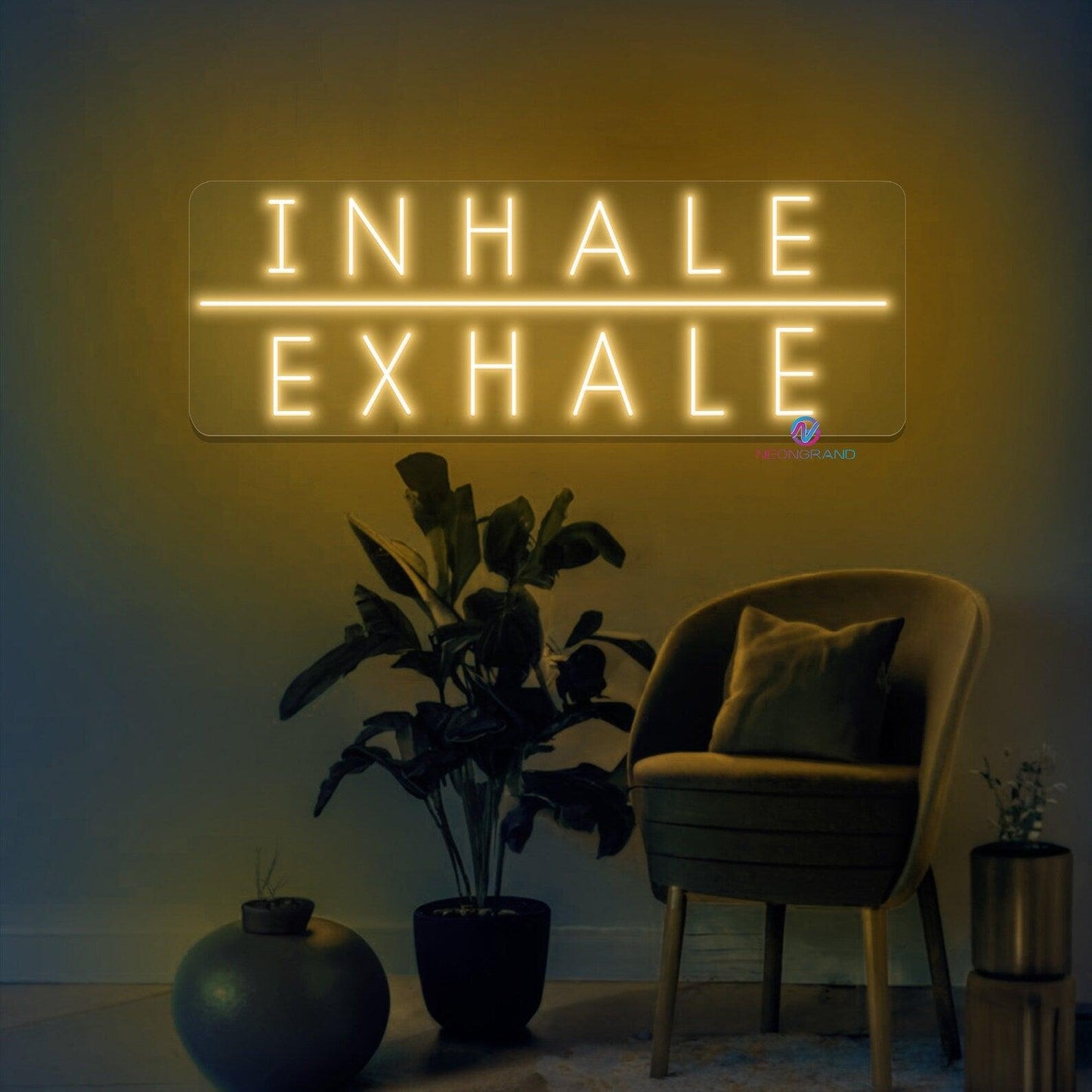 Inhale Exhale Neon Sign - Uber Decor