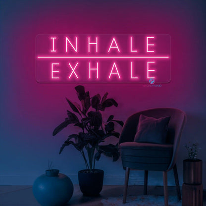 Inhale Exhale Neon Sign - Uber Decor