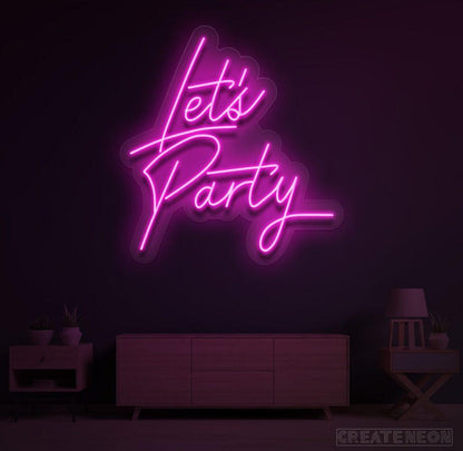 Let's Party Neon Sign - Uber Decor