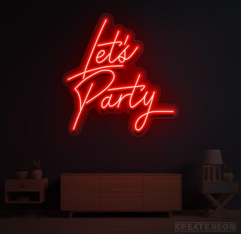 Let's Party Neon Sign - Uber Decor