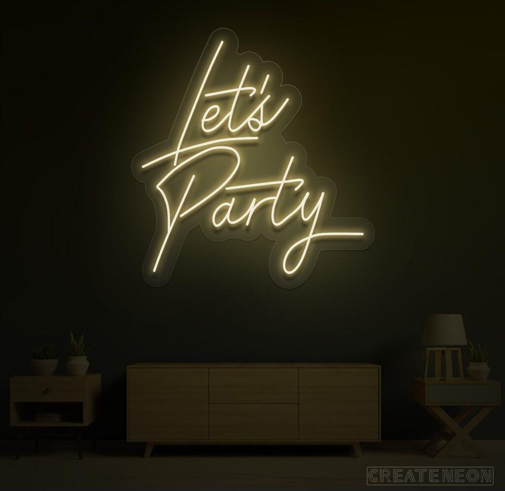 Let's Party Neon Sign - Uber Decor