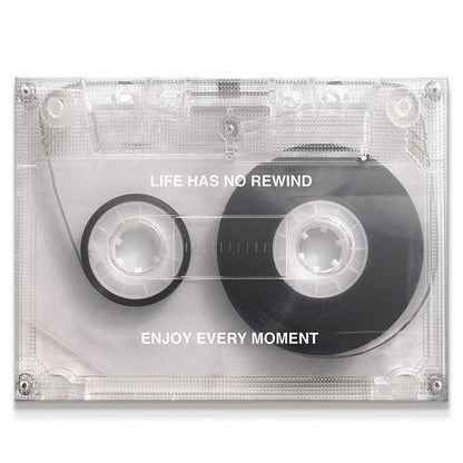 Life has no rewind Cassette Tape Wall Art - Uber Decor