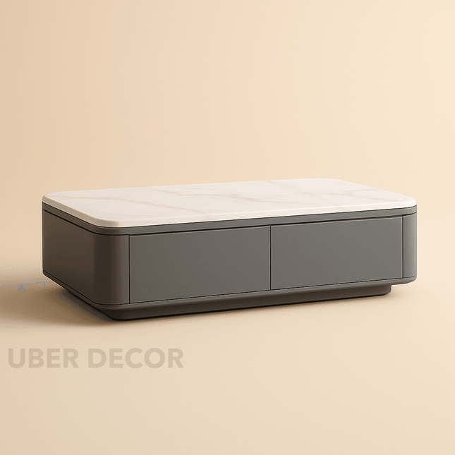 Zuno Float – Modern Coffee Table, Mid Century Modern Rounded Edge Design TV Unit