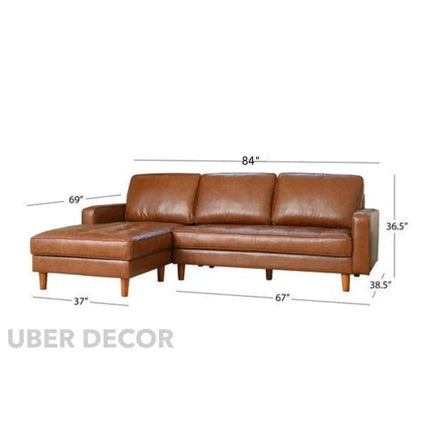 Bari 3 Seater Sectional Sofa Couch with Lounger Modern American Style Luxury Furniture for Living Room