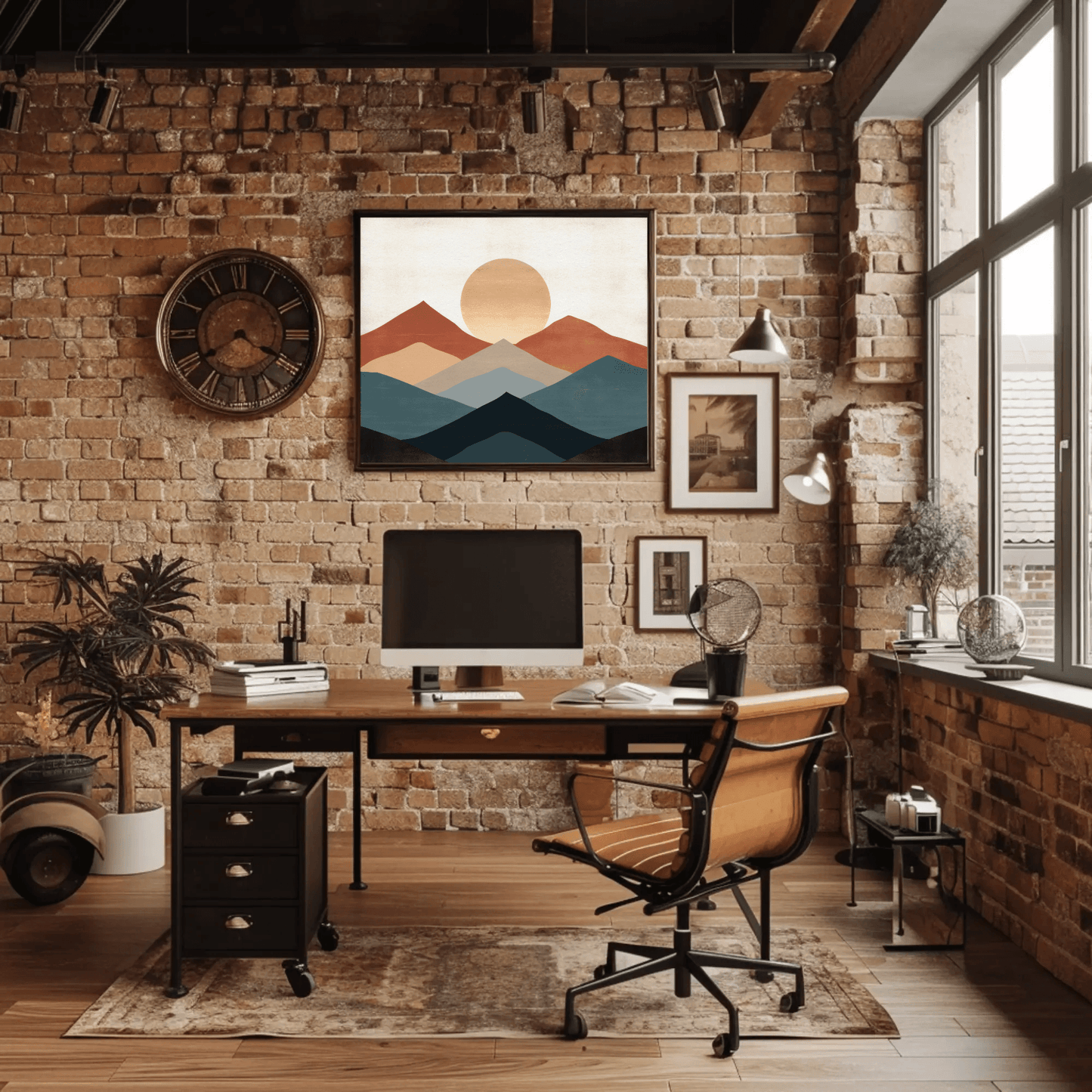 Sunny Mountains Landscape Wall Art