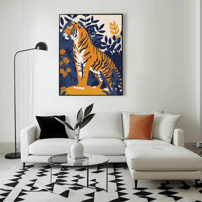 Bold Regal Tiger Wall Art