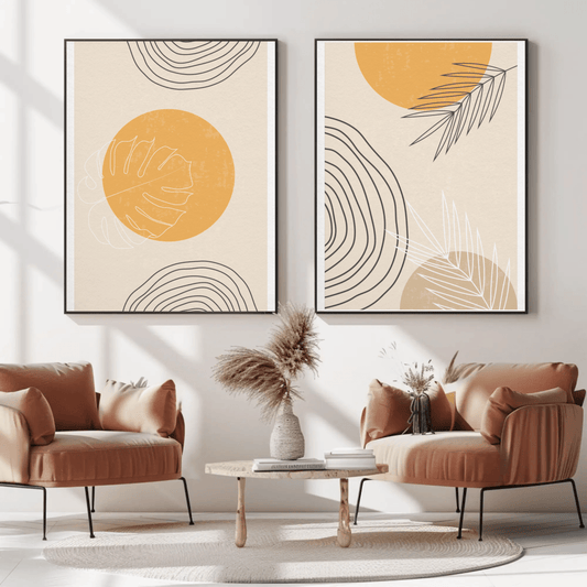 Bohemian Zen Nature Wall Art- Set of 2