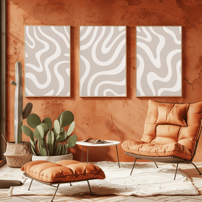 Monotono - Lines Minimalist Monotone Abstract Wall Art