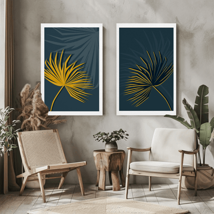 Whispering Petals Minimalistic Wall Art- Set of 2