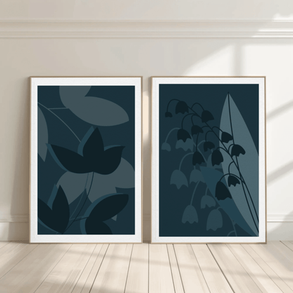 Nature's Lines Minimalistic Leaf Art- Set of 2