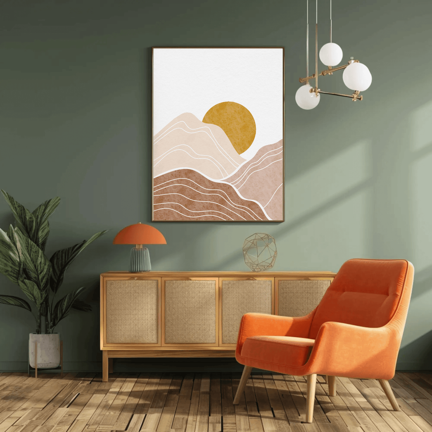 Snowy Mountain Landscape Wall Art