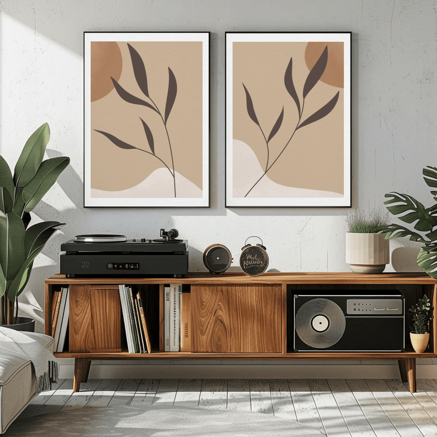 Whimsical Plant Medley Wall Art- Set of 2