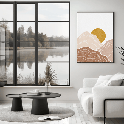 Snowy Mountain Landscape Wall Art