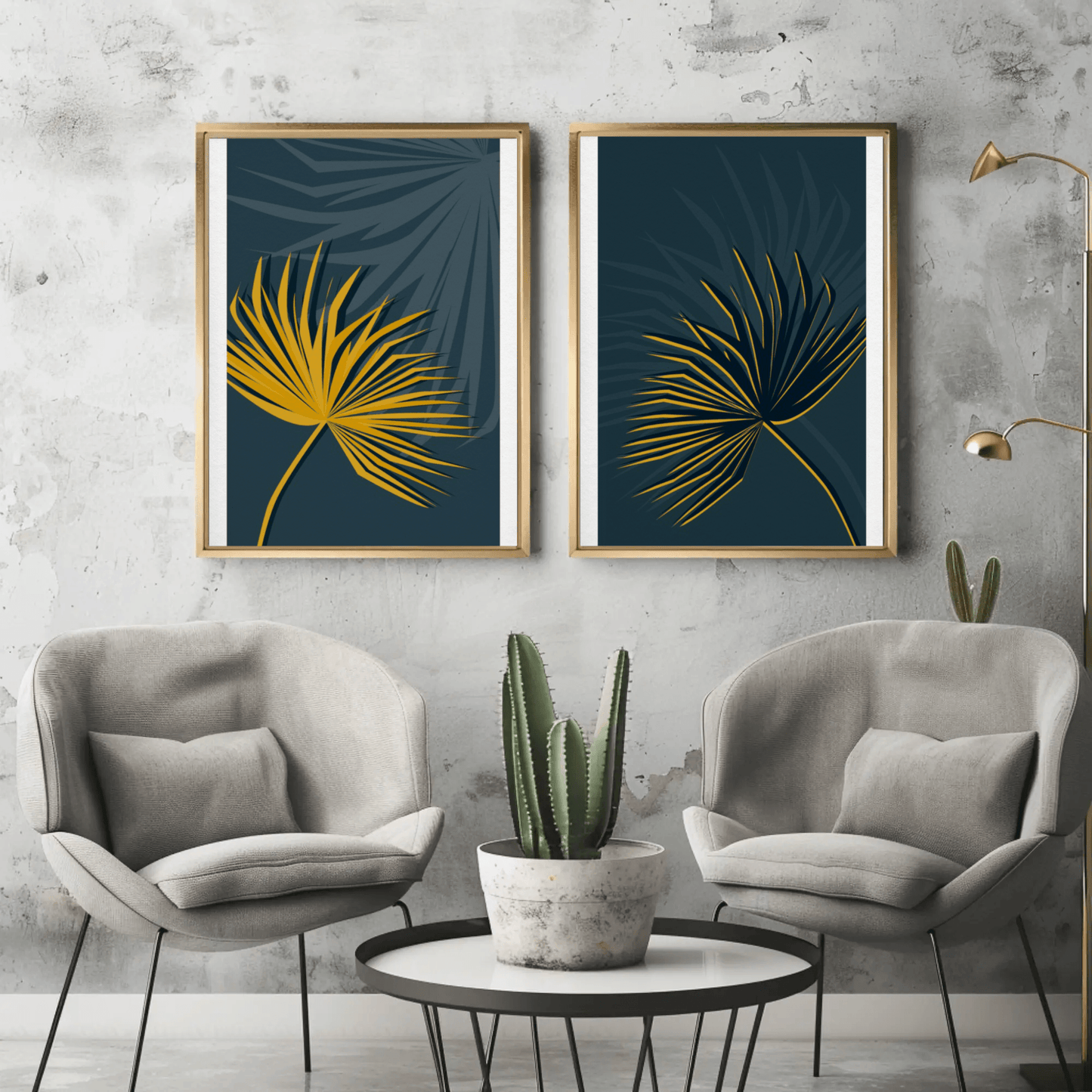 Whispering Petals Minimalistic Wall Art- Set of 2